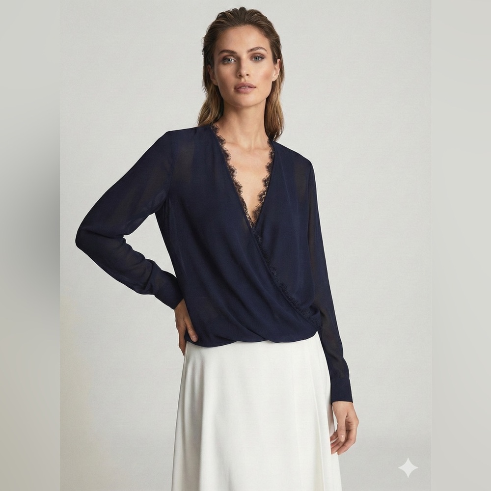 L'AGENCE 100% Silk Blouse L